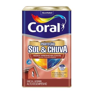 Resina impermeável incolor sol e chuva 18l litros