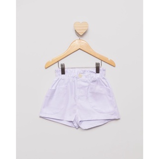 Short Bebê Paper Bag Com Bolso Branco
