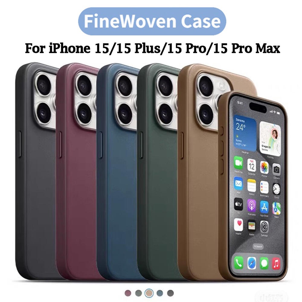 Capa FineWoven Compatível Com MagSafe Para iPhone 15/15 Plus Pro Max