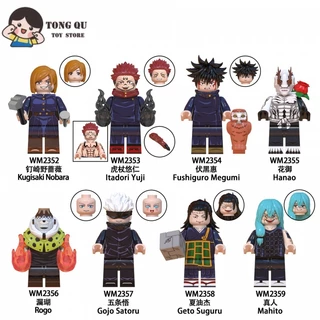 Anime Minifiguras Jujutsu Kaisen Bloco de construção Coleção de brinquedos Ornamentos mini Modelo Presente de aniversário