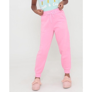 Calça Moletom Infantil Básica Rosa Médio