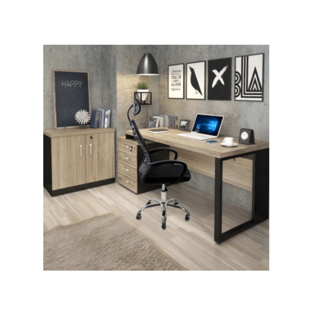 Cadeira Escritório Diretor Tela Mesh Com Encosto De Cabeça