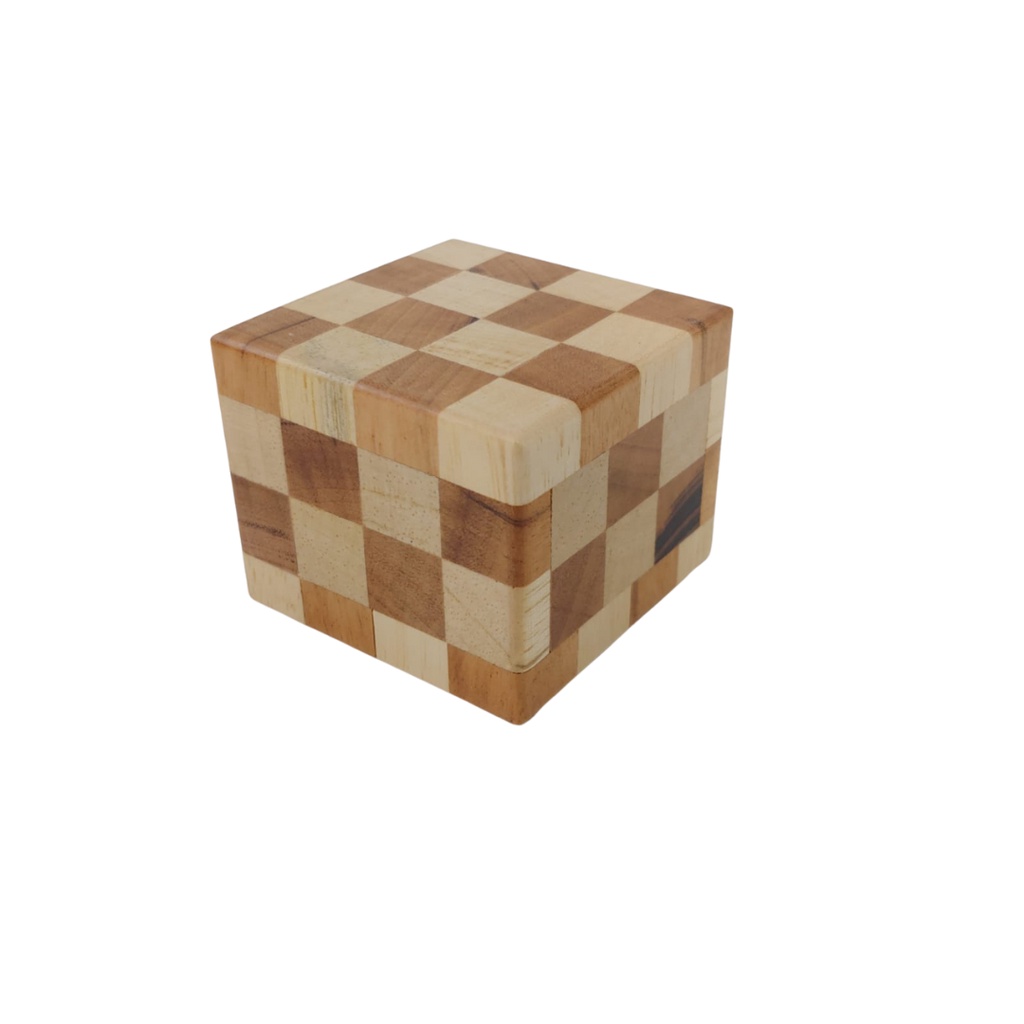 Quebra-cabeça Madeira (11) Puzzle Desafio Caixa Quadriculada