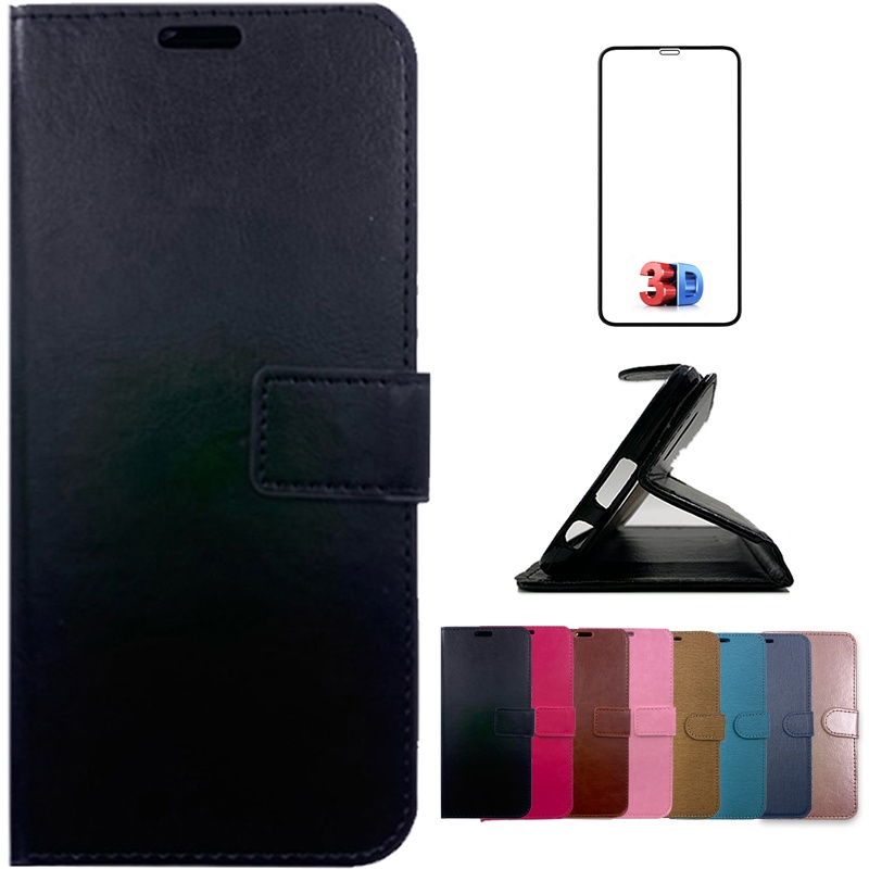 Pelicula 3D + Capa Carteira PARA Moto G14 G54 G84 G52 E13