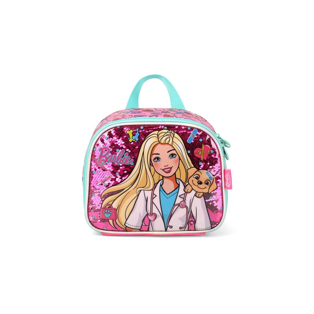 LANCHEIRA TERMICA BARBIE ESCOLA DE PRINCESAS LILÁS REF.61043 SESTINI -  Papelaria Dolly