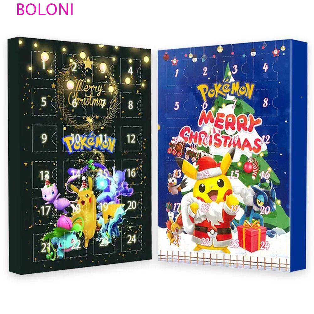 BOLONI Calendário De Advento , Pikachu Anime Figuras De Natal , Ação Figura Modelo PVC Mini Caixa De Presentes Bonita Poke-mon Halloween