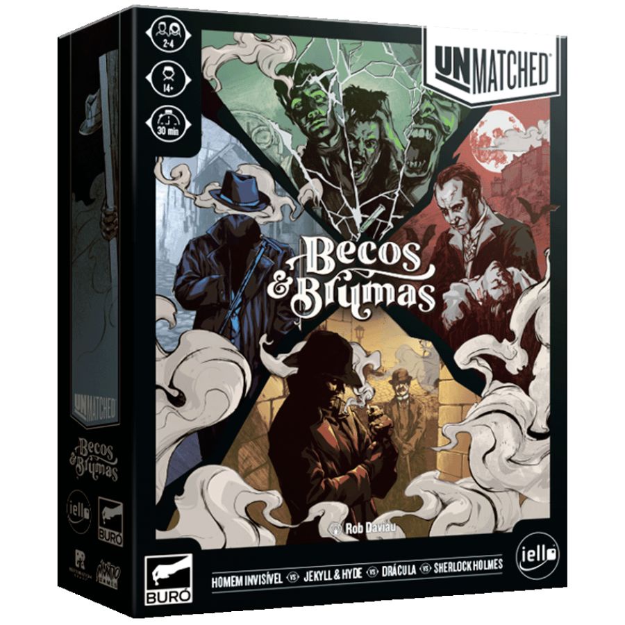 Unmatched: Becos & Brumas Jogo de Tabuleiro Pt Br