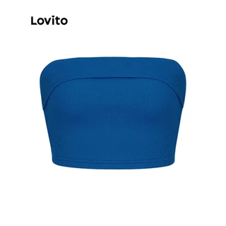 Lovito Top Faixa Canelado L47ED007 (Azul/Preto)