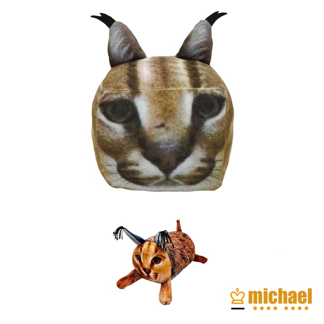 19cm levantar um floppa pelúcia lynx gato cubo brinquedo super macio  caracal presente para os fãs