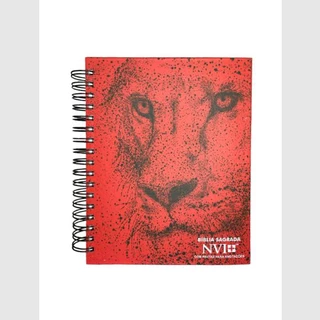Bíblia Sagrada Anote a Palavra | NVI | Leão Pontilhismo Vermelho Edição Com Palavras de Jesus em Vermelho