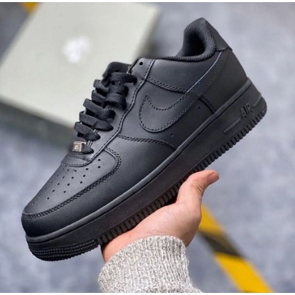 Tênis Air Force 1 de COURO Exclusivo Todo Preto - Promoção Relâmpago Só Hoje