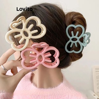 Lovito Grampos De Cabelo Bonitos Com Laço Simples Para Mulheres LFA10392