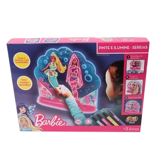 Brinquedo Barbie Pinte E Ilumine Sereias F01235 - Fun