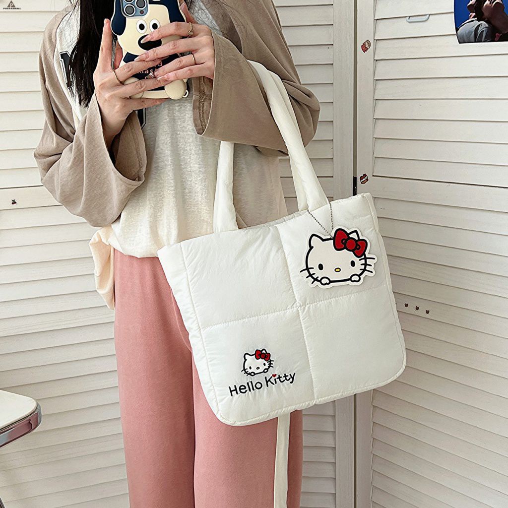 Bolsa cosmética portátil Hello Kitty Melody Bolsas Jaqueta Bolsa Bolsas de Ombro Sanrio Bolsas Kuromi Bolsas de Ombro Para Mulheres Presente de Menina Faraó