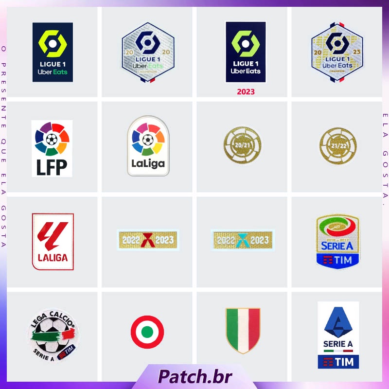 Real Madrid Crachá de futebol Barcelona [LaLiga Patch] Patch de futebol Juventus [Ligue Patch] Inter Milan Patch de honra PSG