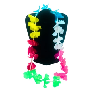 Kit 96 Colares Havaiano 6 Cores Liso Colar Festa C/ Nf