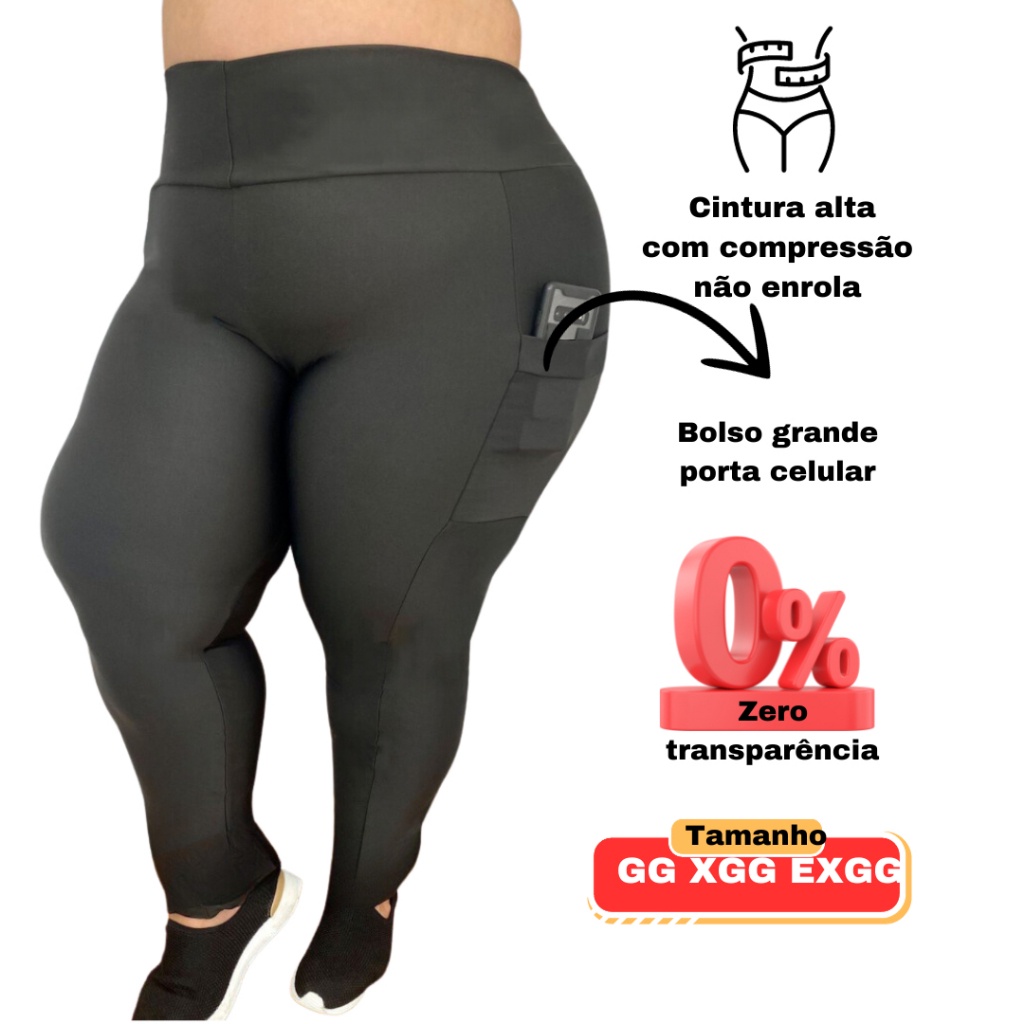 Legging Mescla Sublimada Zero Transparência em Promoção na Shopee