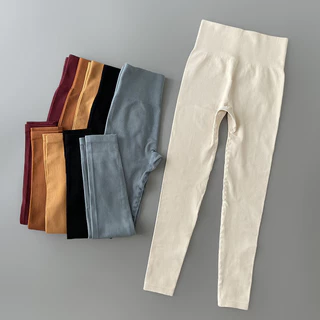 Topsports Leggings de malha Vestimenta para senhoras Vestimenta para senhoras Elevador de quadril sem costura Cor sólida Calças esportivas Skinny Running Yoga Fitness Trou roscado