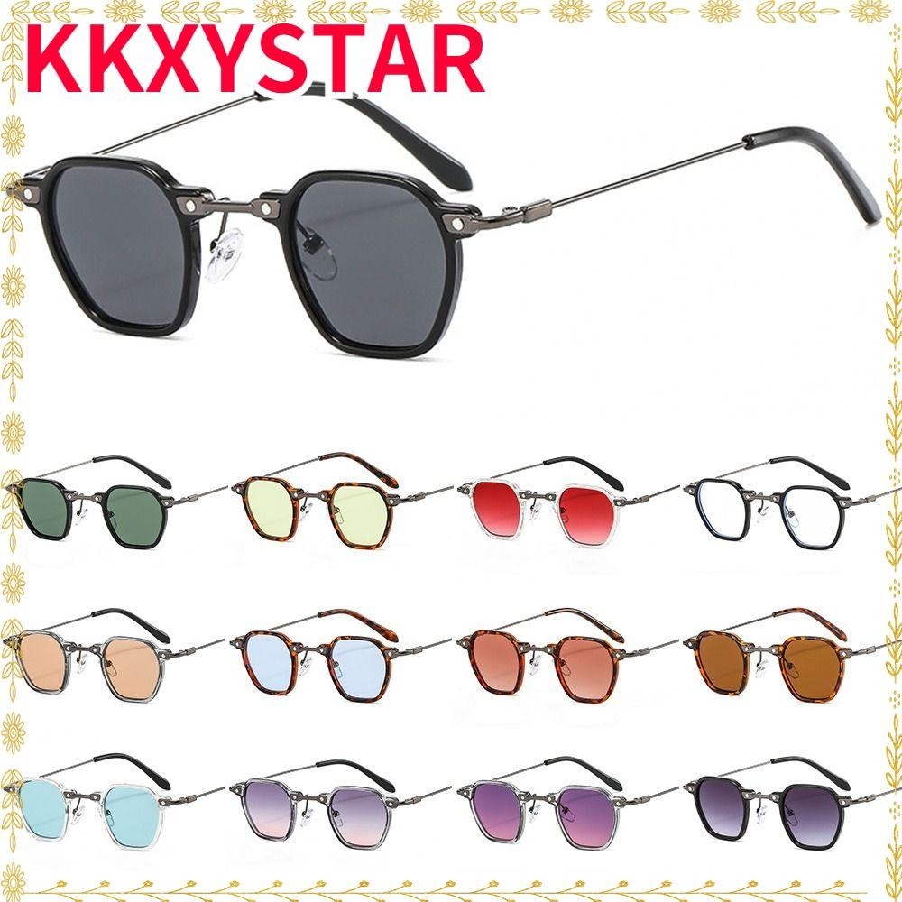 Óculos De Sol Punk KKXYSTAR , Avant Garde Com Armação Poligonal , Pequenos De Cor Oceano Para Mulheres E Homens
