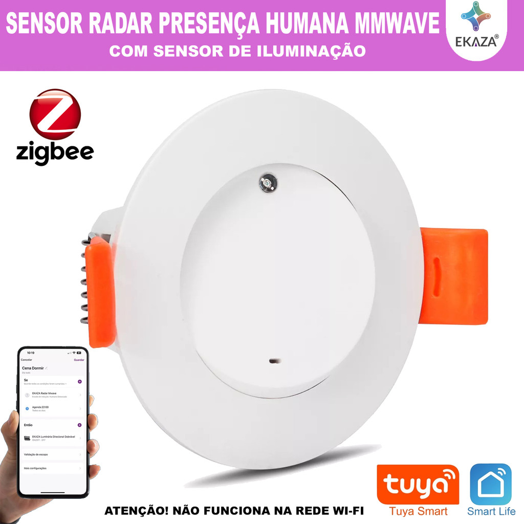 Sensore Di Movimento E Presenza MmWave 360° Zigbee/Wi-Fi – Rilevamento Fino A 10m, Sensibilità Regolabile, Basso Consumo E Integrazione Smart