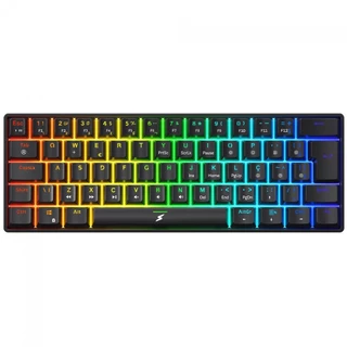 Teclado Mecânico Gamer SuperFrame Player, RGB, 60%, Switch Red, USB, ABNT2, Preto, SF-KB-PLRD60BRUAB