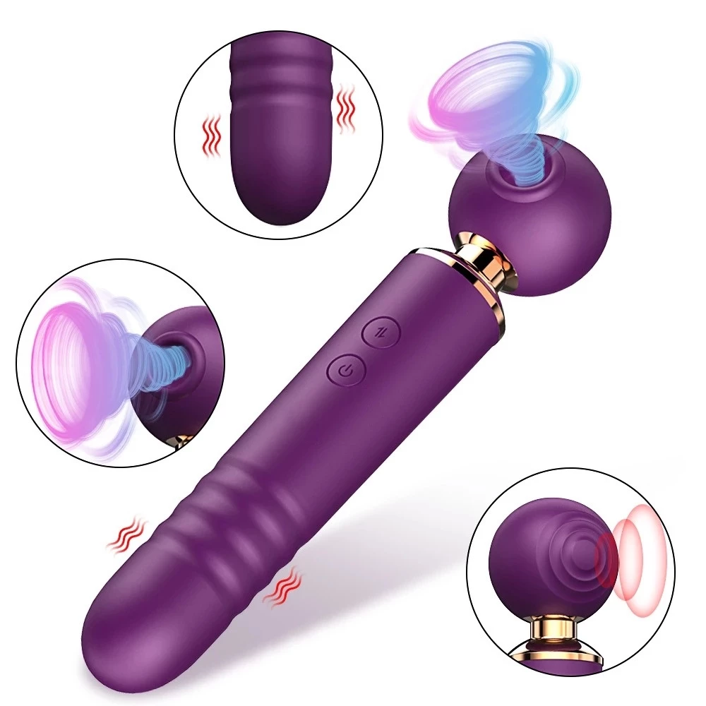 Vibrador Feminino 3 em 1 - Estilo varinha magica