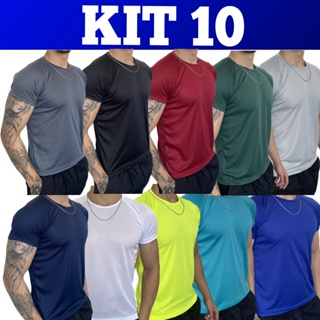 Kit 10 Camisetas Dry Fit Masculina - Casual - Treino - Academia - Esportes - Exercícios - Corrida