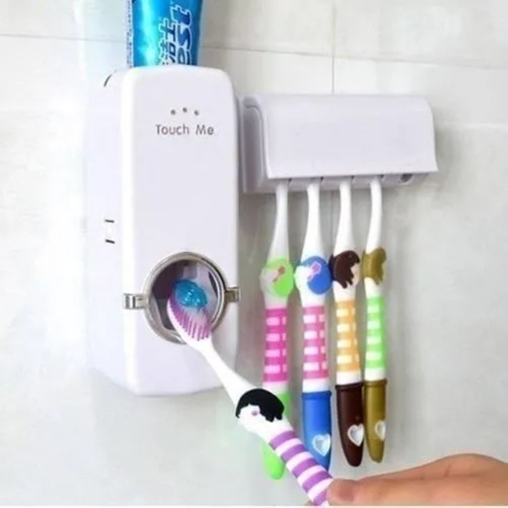 Dispenser Aplicador Creme Dental Automatico Pasta Dente Suporte Escovas 2023