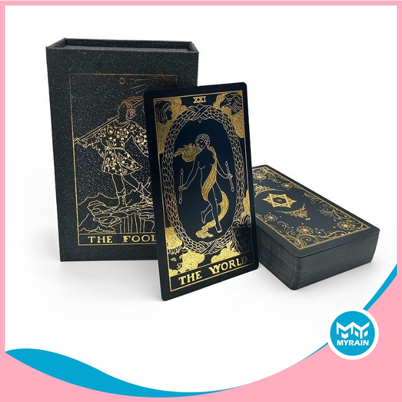 Kit 6 Baralhos Tarot Dourado Oráculo Deck 24 Cartas Atacado