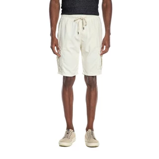 Bermuda Masculina Sarja Cargo Lisa Polo Wear Off White