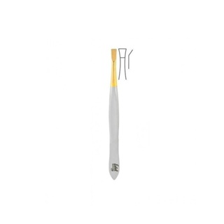 Pinça Profissional Solingen Ponta Reta Larga Banhada A Ouro 9Cm Modelo 2331.303