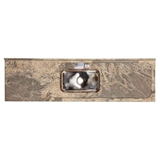 Pia de granito Max Plus Requinte 180x57cm com cuba de inox white piracema Venturini