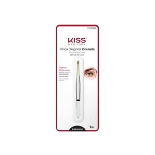 Pinça Kiss Ny Ponta Diagonal Dourada