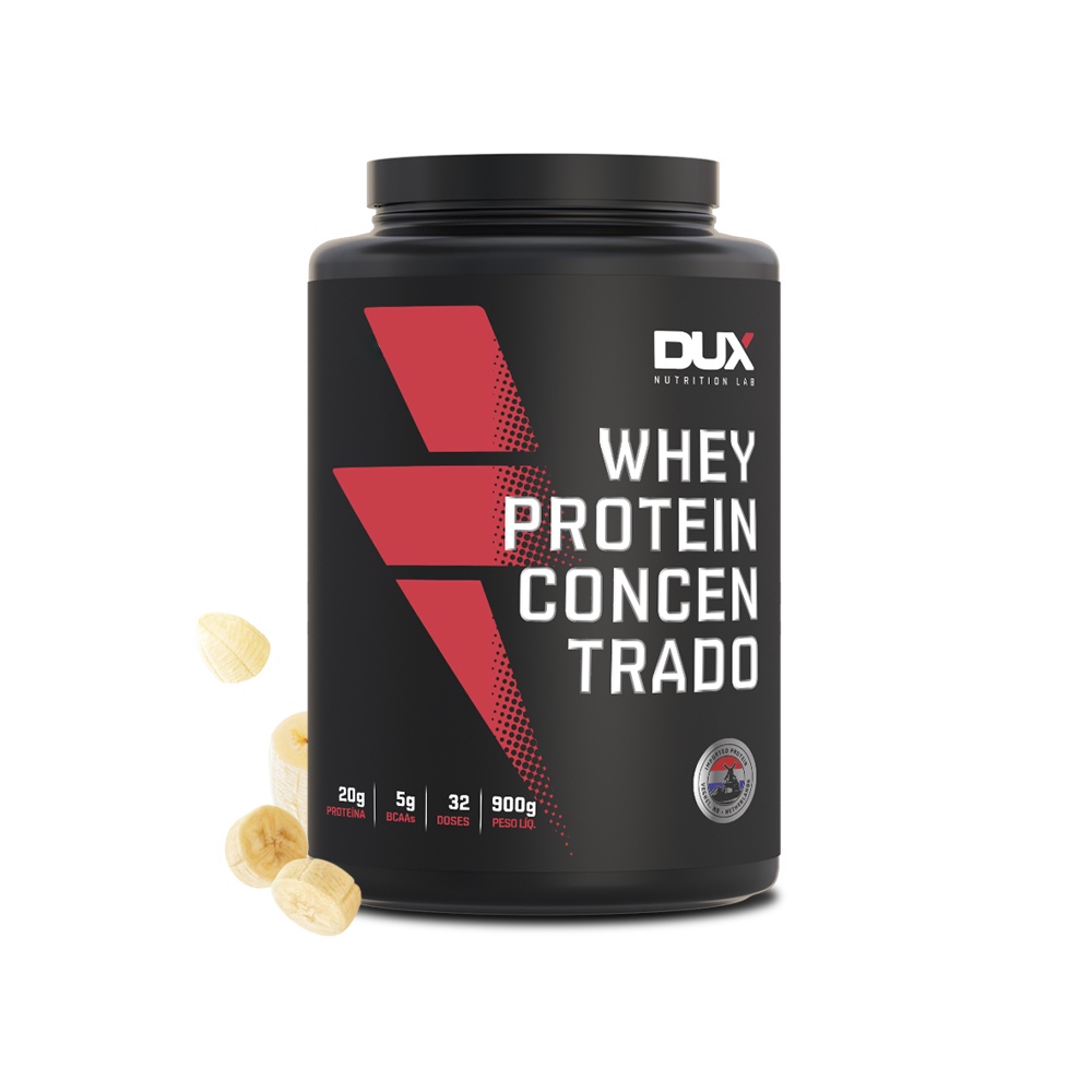 Whey Protein Concentrado (900g) Banana Dux Nutrition