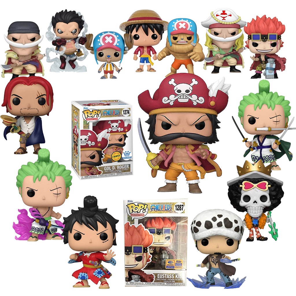 Novo Funko Pop One Piece Luffy Zoro Law Brook Chopper Shanks Gol D Roger 1274 Eustass Kid 1287 Ação Figura Status Modelo Presentes De Brinquedos