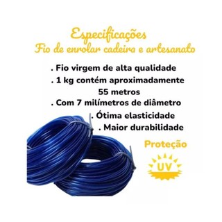 FIO PLASTICO PVC LISO PARA DECORAÇÃO ESPAGUETE 1KG | Shopee Brasil