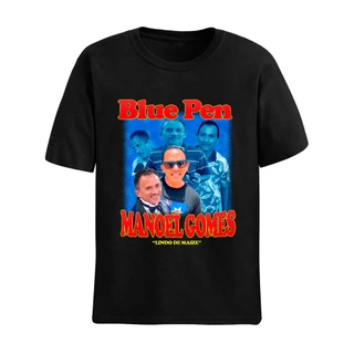 Camiseta Unissex Manoel Gomes Caneta Azul Vintage Algodão Alta Qualidade Envio Rapido Plus Size