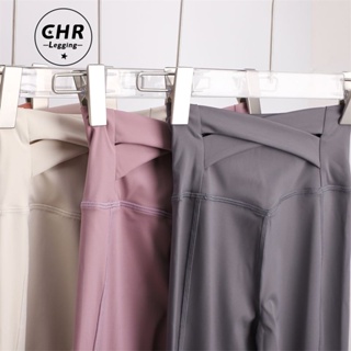 CHR Women Calças Fitness Pants Crossover De Yoga De Cintura Alta Emagrecimento Leggings De Elevação Do Quadril