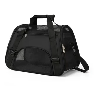 BBolsa Mala De Mão Transporte Viagem Pet Cães E Gatos Avião Cor Preto Marrom Amarelo Azul Preto Claro Tamanho Grande