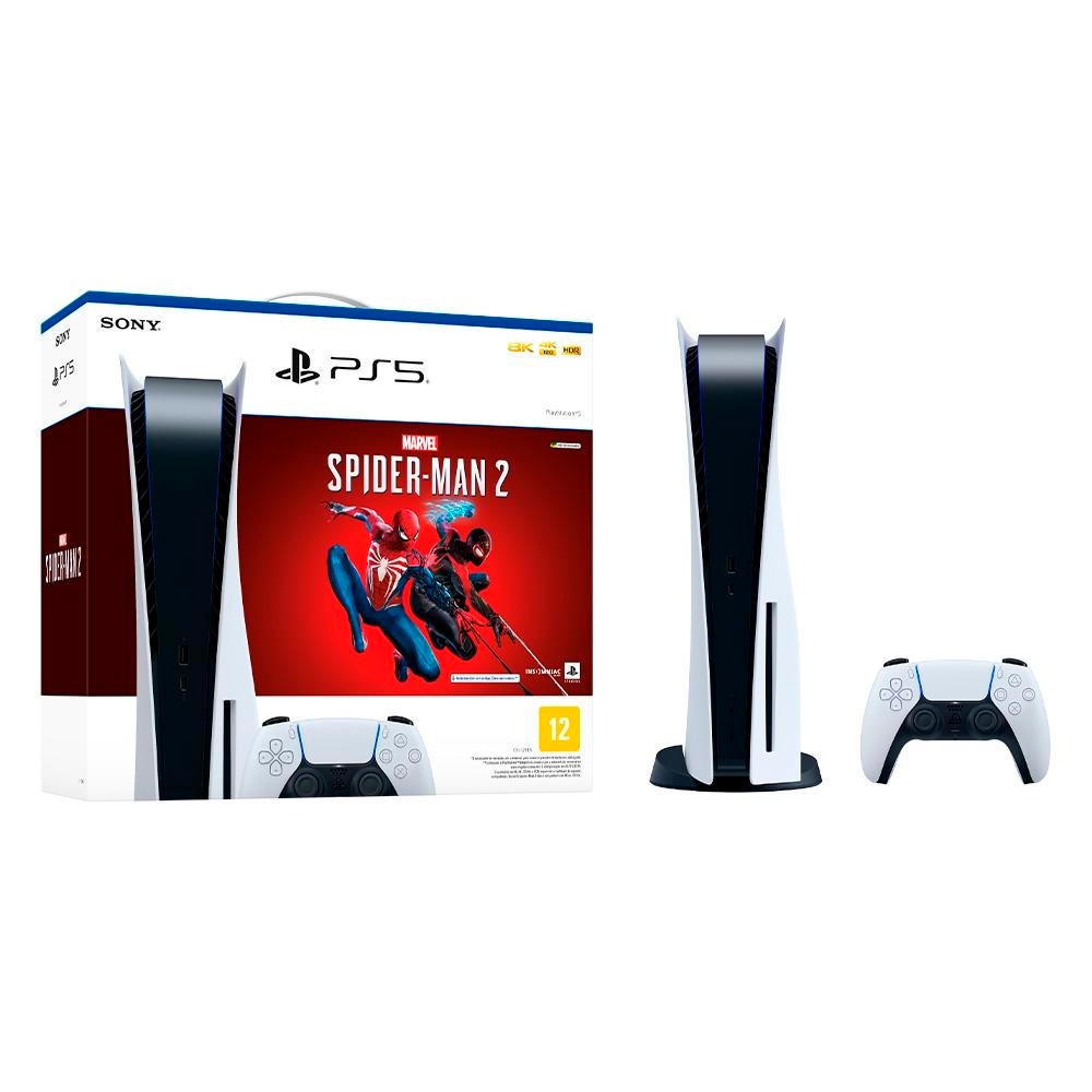 Console Sony PlayStation 5 Standard Edition + Jogo Marvel's Spider Man 2 PS5 Mídia Digital