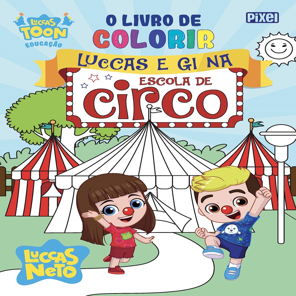 O livro de colorir Luccas e Gi na Copa - Loja Pixel - Editora Pixel