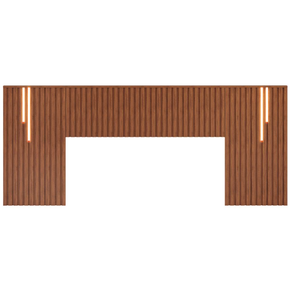 Cabeceira Ripada Led 250 cm Casal Queen King 31440 DJ Moveis