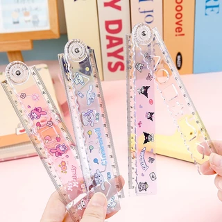Régua de desenho animado para estudantes Sanrio 30cm Régua de padrão oco de onda WJ482