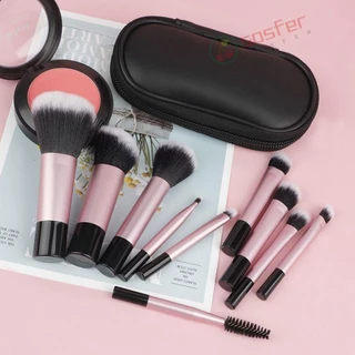 SOSFER 10Pcs Conjunto De Escova De Maquiagem , RT Ferramenta De Lã De Nylon , Powder Eyeshadow Foundation Mini Profissional Blush