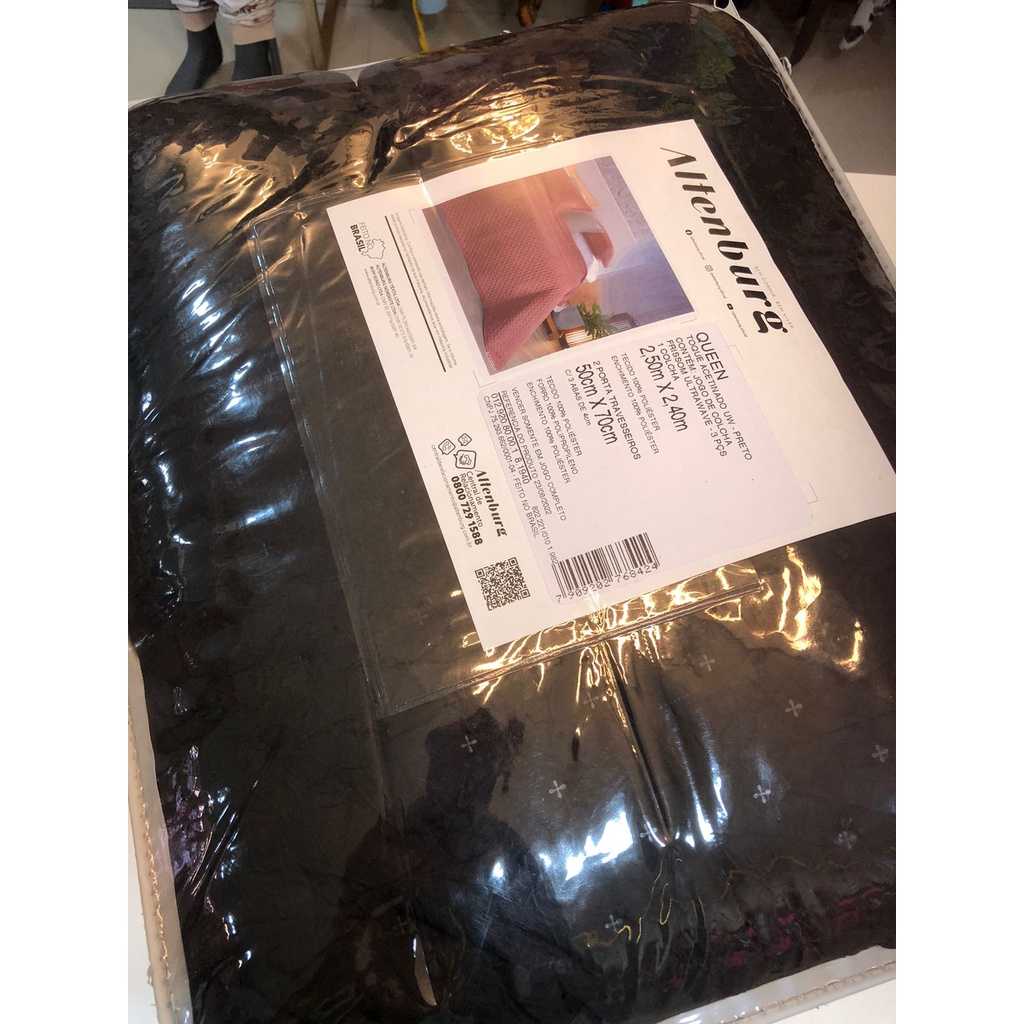 jogo de cama queen toque acetinado preto | Shopee Brasil