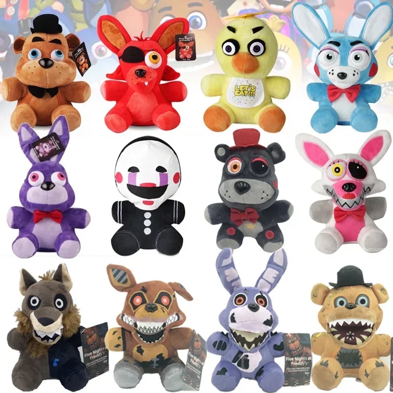 Cinco Noites No Freddy Fnaf Brinquedos De Pelúcia Fofinhos Jogo Doll 20 CM  Bonnie Bear Cartoon Bonecas Recheadas Toys For Children Gifts