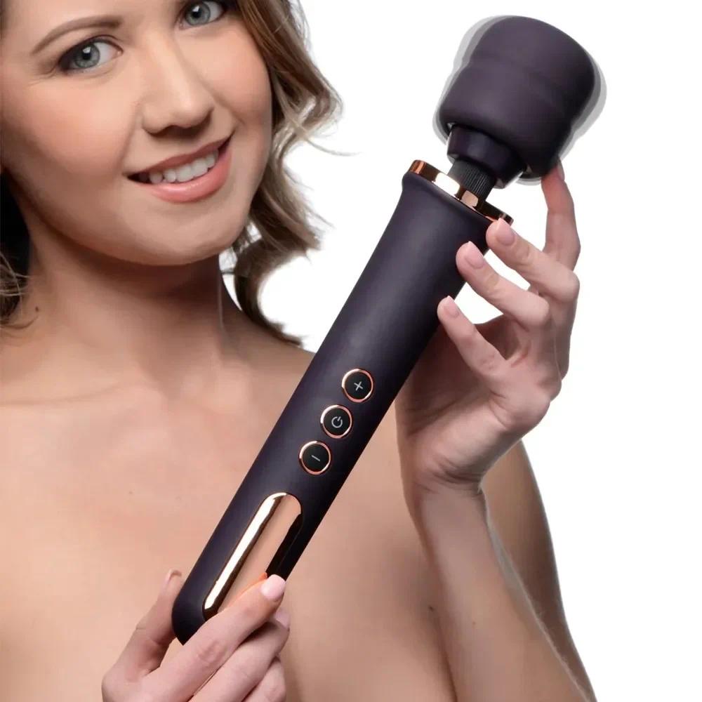 Hannibal Huge Magic Handheld Massager Wand Clitoris Estimulação Do Para Mulheres Stick AV De 10 Velocidades Vibrador De Grande Porte Adultos