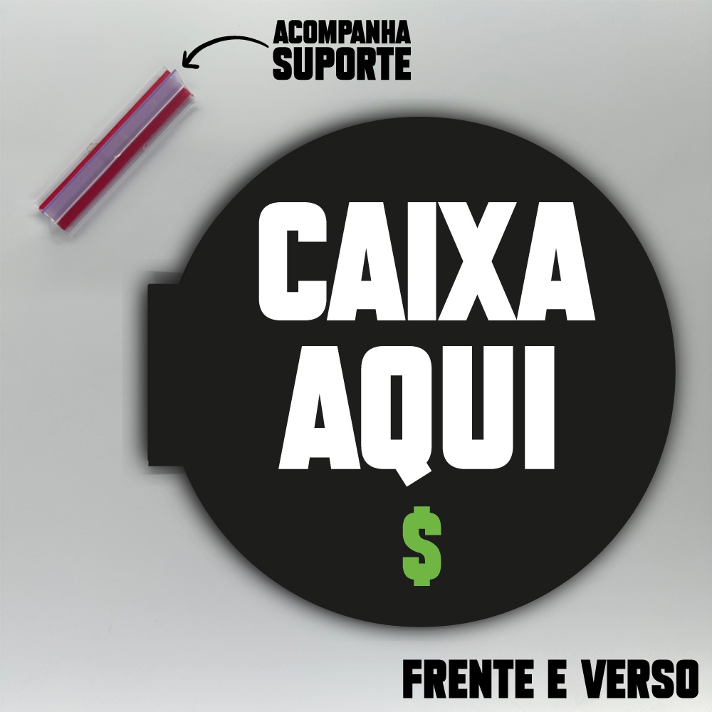 Placa Dupla Face Uso Externo - Caixa Aqui | Shopee Brasil
