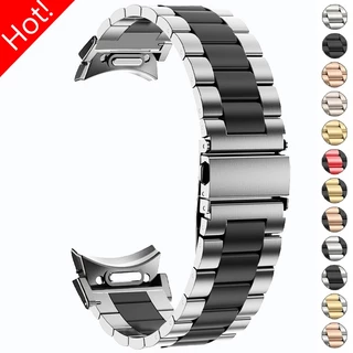 Bracelete De Aço Inoxidável Para Relógio Samsung Galaxy Watch6 5 4 40mm 44mm 6Classic 43mm 47mm Sem Lacunas Pulseira 5Pro 45mm