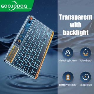 Luz De Fundo Goojodoq Teclado Bluetooth Sem Fio Com LED De Para Notebook Android Tablet Transparente